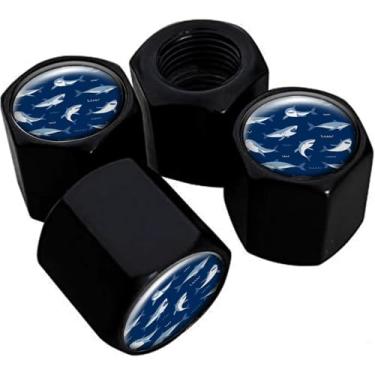 Imagem de Tampas de haste de válvula de pneu de metal, pacote com 4, tampas de haste de roda de carro, tampas de válvula de ar universais de alumínio para carros, caminhões, SUVs, bicicletas, motocicletas