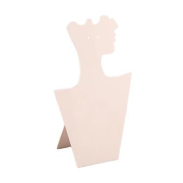 Imagem de FashionCha Expositor de Colar de Veludo, Expositor de Joias, Decoração, Loja, Acessórios, Armazenamento, Colar, Manequim, Porta-brincos, Branco