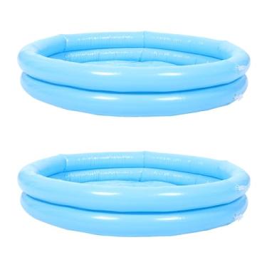 Imagem de FRCOLOR 2 Peças de Bacia Inflável Portátil para Banho de Pés Com , Banheira Dobrável para Imersão de Pés, Tigela para Suprimentos de Spa, Azul- , 23,62 X 23,62 X 4,33 Polegadas