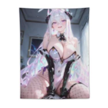 Imagem de LIEGBMEU Tapeçaria sexy sexy de anime menina 76.2 cm x 101.6 cm interior exterior parede colcha arte decoração de tapeçaria caprichosa, AF156