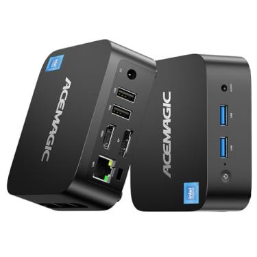Imagem de ACEMAGICIAN Mini PC Vista V1 N150, 16 GB DDR4 RAM 512 GB SSD Mini computadores, Twin Lake N150 (Beat N100/N95) PC de mesa pequeno, 4K Dual Display/HDMI/WiFi/BT/LAN para casa/escritório