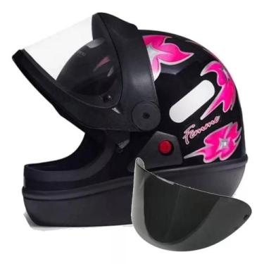 Imagem de Capacete San Marino Femme Preto Mais Viseira Fume, 58