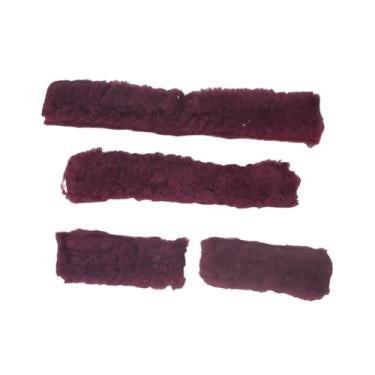 Imagem de Dynwave 4x de cabresto para cavalos, tubos de substituição para cabresto de cavalo, oferecendo conforto e proteção, Vermelho Escuro