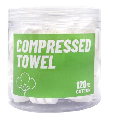 Imagem de Toalhas comprimidas Herb Life 120 unidades de toalha facial descartáve