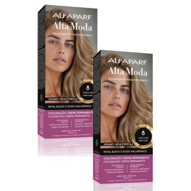 Imagem de Kit 2 Tintura Creme Altamoda Alfaparf Guaraná 8 Kit - Alta Moda