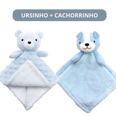 Imagem de Kit Naninha Bebê Premium Hipoalergênica - Bichinhos Pelúcia Paninho de