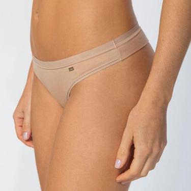 Imagem de Calcinha Loba Fio Dental Clássica em Algodão 40355-001, Natural peach,