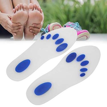 Imagem de ZJchao Palmilha de Silicone, Sapatilheiro de Absorção de Choque Com Forte Adsorção e Boa Elasticidade, Almofada de Massagem para Caminhar Confortável, Reutilizável para Três Tamanhos, (L (45-46 jardas))