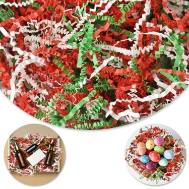 Imagem de Darfukei Papel desfiado para cestas de presente, enchimento de papel enrugado, 1/2 kg (226.8 g) fragmento de papel cortado enrugado, enchimento de sacos de caixas de presente de noivado para dama de