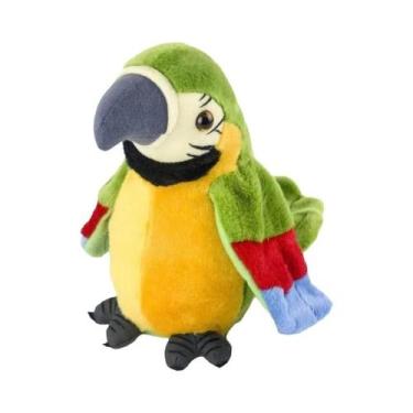 Imagem de Brinquedo De Papagaio De Pelúcia Falante Para Crianças, Boneco De Páss