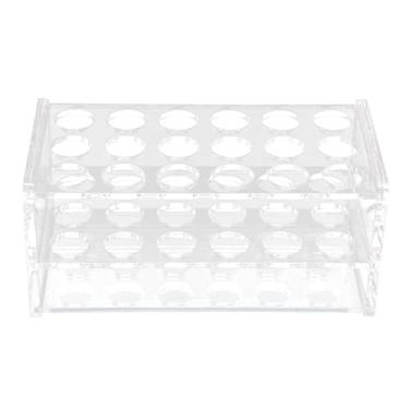 Imagem de Rack de Tubo de Ensaio Acrílico para Tubos de 17mm Rack de Tubo de Centrífuga Transparente de 18 Furos para Tubo de 10ml 15ml