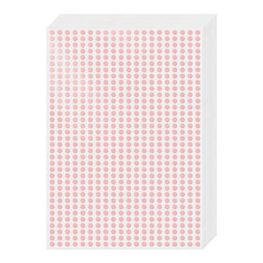 Imagem de Etiquetas de codificação de cores redondas rosa 0,25 polegadas 7000 peças