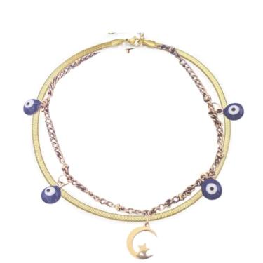 Imagem de Pulseira de Aço Inoxidável feminina de Olho Grego - presente feminino - joias para mulheres