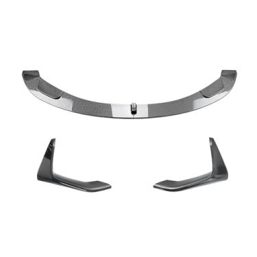 Imagem de Compatível com BMW F80 M3 2014-2019 F82 F83 M4 2015-2020 Divisor de para-choque dianteiro, difusor, bodykit, spoiler, para-choque, ajuste de peças automotivas(Carbon Fiber Look)