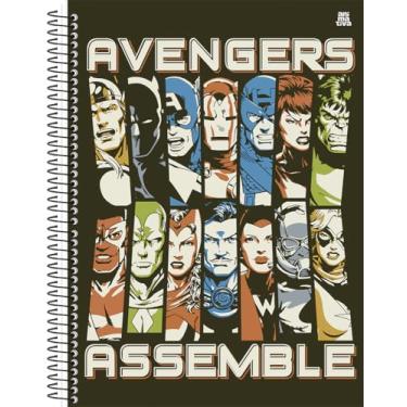 Imagem de Caderno Universitário Animativa, 10 matérias, Capa dura, 160 folhas, Marvel Now, Pacote com 4 unidades
