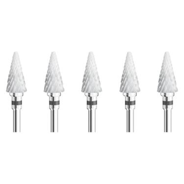 Imagem de 5 peças de cerâmica para arte de unhas, cortador rotativo, aparelho de limpeza para manicure, acessórios de máquina de trituração de unhas, ferramenta de gel de unha