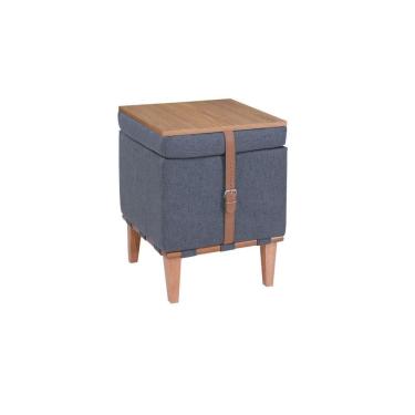 Imagem de Puff Flex Baú Mesa De Centro 3 Em 1 Quadrado Linho