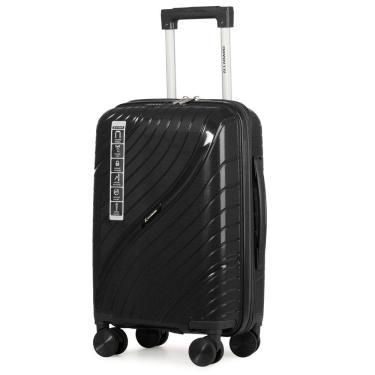 Imagem de Mala de Viagem Pequena de Bordo 8kg em Polipropileno Inquebrável com Zíper Duplo Antifurto e Rodas Removíveis 360º - Allabard