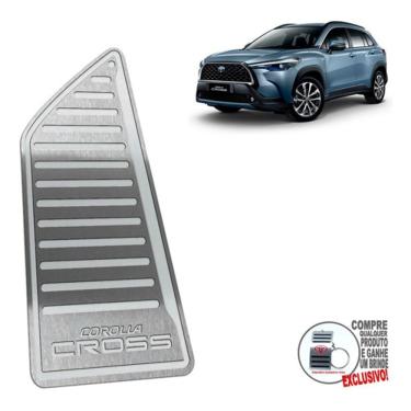 Imagem de Descanso De Pé Aço Inox Toyota Corolla Cross 2022 Prata