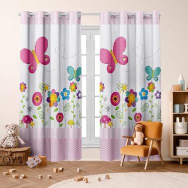 Imagem de Cortina Infantil Estampada, 3,00x2,20m, 2 Folhas, Poliéster, Decorativa para Quarto, Sala, Escola (JARDIM ENCANTADO)
