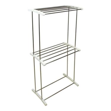 Imagem de Varal de Roupas 2 Andares 120 cm Dobrável Compacto para Apartamento