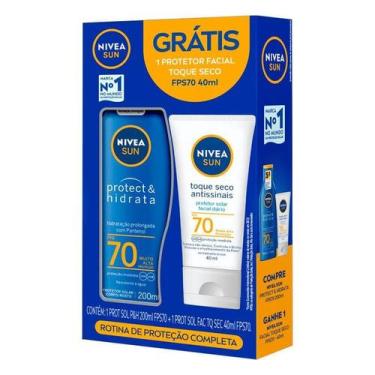Imagem de Kit Protetor Solar Corporal e Facial Nivea Sun Protect & Hidrata FPS70