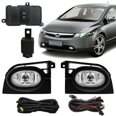 Imagem de Kit farol de milha neblina honda new civic 2006 2007 2008