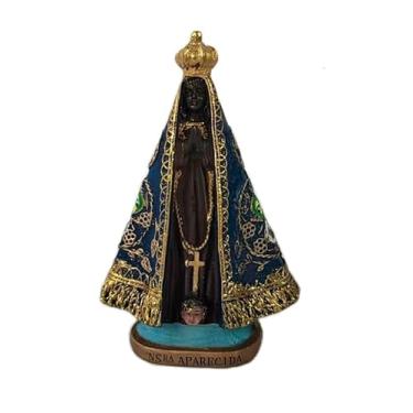 Imagem de Imagem Nossa Senhora Aparecida 10 cm Imagem Religiosa Católica Resina