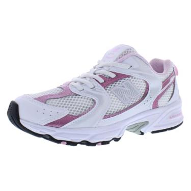 Imagem de New Balance Tênis infantil unissex 530 Bungee (criança pequena), Açúcar branco/rosa, 14