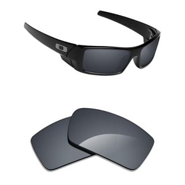 Imagem de Alphax Lentes de reposição polarizadas espelhadas Elite cromadas pretas para óculos de sol Oakley Gascan OO9014