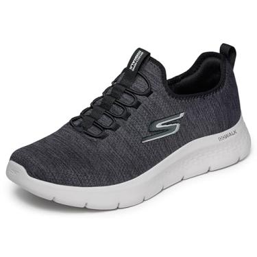 Imagem de Skechers Tênis masculino Gowalk Flex-Atlético sem cadarço casual com espuma resfriada a ar, Preto/branco 2, 10
