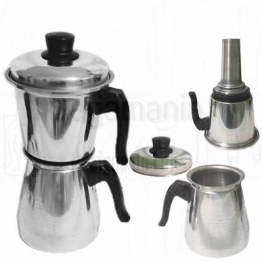 Imagem de Cafeteira Econômica Italiana 1,5 litros Alumínio Polido - Roque