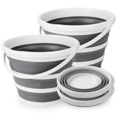 Imagem de Balde Dobrável Retrátil 10 Litros Silicone Original Compacto Multiuso(2)