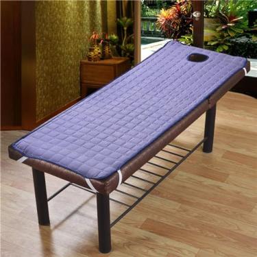 Imagem de 5JJJLOOOPP Colchão antiderrapante para cílios, salão de beleza, spa para tratamento doméstico, conjunto de lençóis de cama de massagem, colchão de mesa (H,190 * 80 cm/75 * 31,5 pol.) (I 180 * 60 cm/71