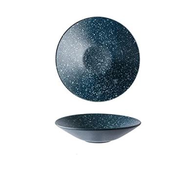 Imagem de WYUYIWH Tigela de porcelana Caimei tigela de cerâmica criativa doméstica grande tigela de macarrão tigela de salada única tigela de sopa tigela de ramen tigela de vegetais (Cor: 1)