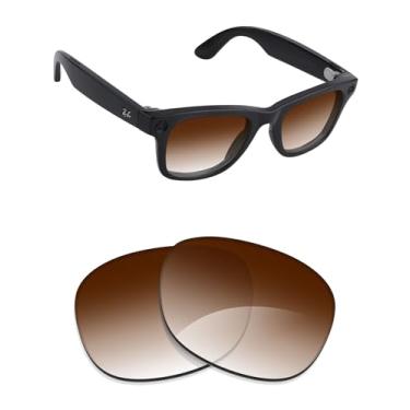 Imagem de Alphax Lentes de reposição marrom gradiente não polarizadas para óculos de sol Ray Ban RB4306