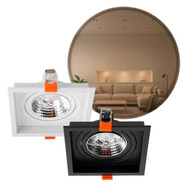 Imagem de Spot Luminária De Teto Quadrado Embutir Loyo P/ Led Ar70 Nordecor St32