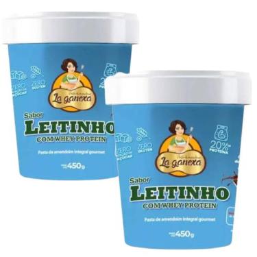 Imagem de Pasta de Amendoim Leitinho 2x450g - Laganexa