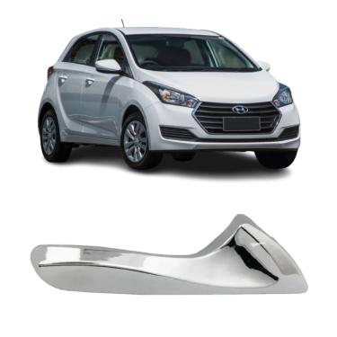 Imagem de Gatilho Interno HB20 E HB20S 2009 A 2012 Maçaneta Prata Porta Dianteira E Traseira Lado Direito