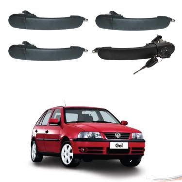 Imagem de Kit 4 Maçanetas Ext Diant C/ Chave Gol Parati G3 99 a 05