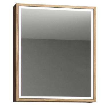 Imagem de Armário Aéreo Para Banheiro 60cm 01 Porta Com Espelho Gael B06 Branco Nogal - Lyam Decor