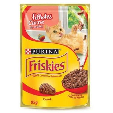 Imagem de Friskies Sachê Carne Para Gatos Filhotes - Nestlé purina, Carne ao Mol