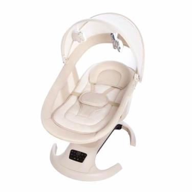 Imagem de Mastela Cadeira Bebê Balanço Automático Multimotion Ori Euphoria 360° Bluetooth, Músical, Bege - Até 15kg