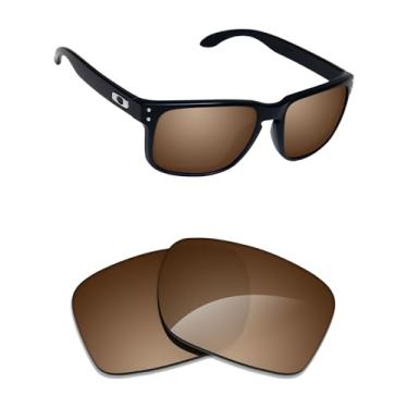 Imagem de Alphax Lentes de reposição polarizadas espelhadas Flare Gold para óculos de sol Oakley HSTN RX A OX8139A