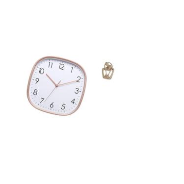 Imagem de Fenteer Relógio de Parede Digital Vintage E Estátua de Casal Abstrato em Resina, Arte Criativa para Casa, Sala de Jantar, Fazenda, Academia, Estante, Café, Me