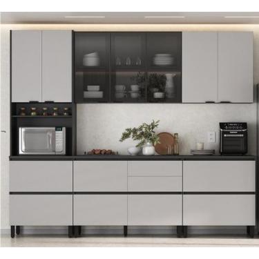 Imagem de Cozinha Modulada 5 Peças 10 Portas 6 Gavetas Nicho p/Forno MDF Dodradi