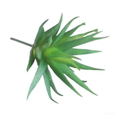 Imagem de Plantas artificiais simuladas de suculentas, cabeça de flor, pequenos acessórios para arranjos de flores, verde esmeralda, decoração de quarto