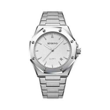 Imagem de Relógio De Quartzo Masculino Luxuoso À Prova d'Água Com Grande Mostrad