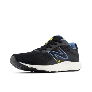 Imagem de New Balance Tênis de corrida masculino 520 V8, Preto/Azul Laguna/Gengibre Limão, 44