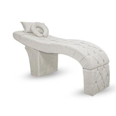 Imagem de Maca Estética Bela Para Extensão De Cílios Veludo Bege - SOFA STORE